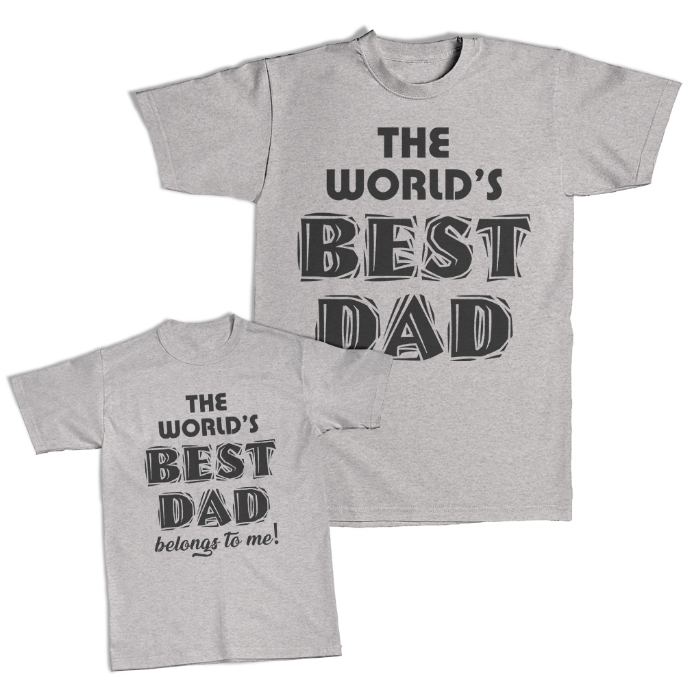 Dad and Son Matching Outfits Clothes The Worlds Best Dad - The Belongs to Me - Picture 5 of 6