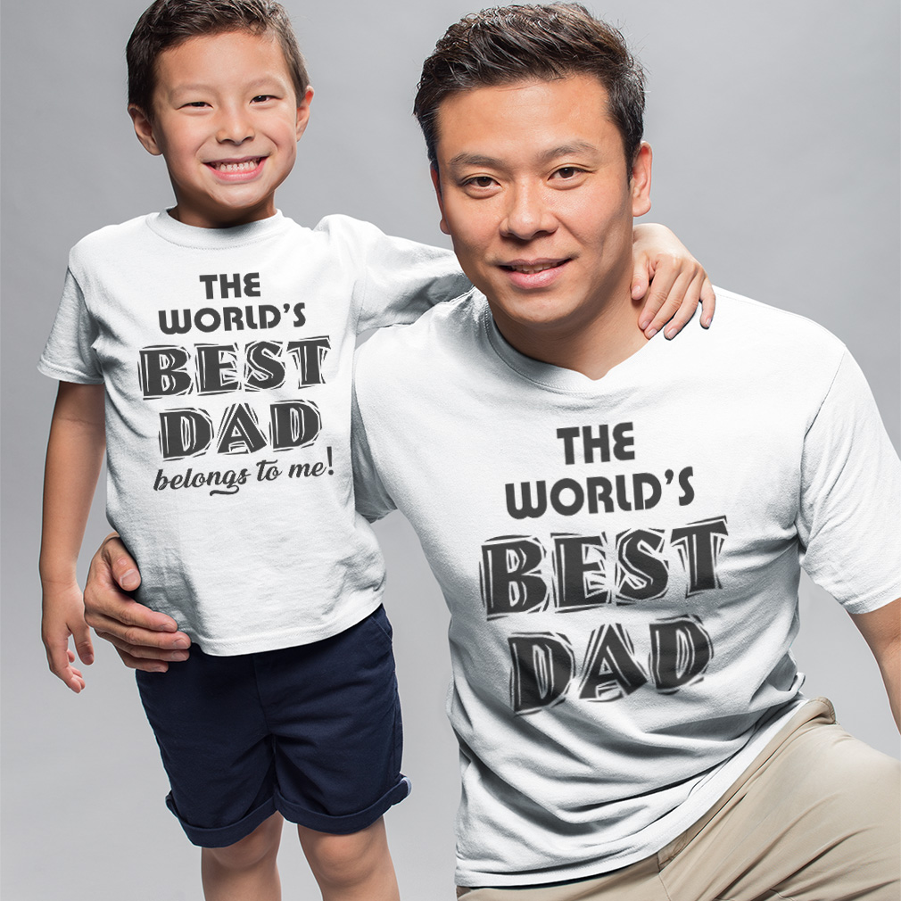 Dad and Son Matching Outfits Clothes The Worlds Best Dad - The Belongs to Me - Picture 3 of 6
