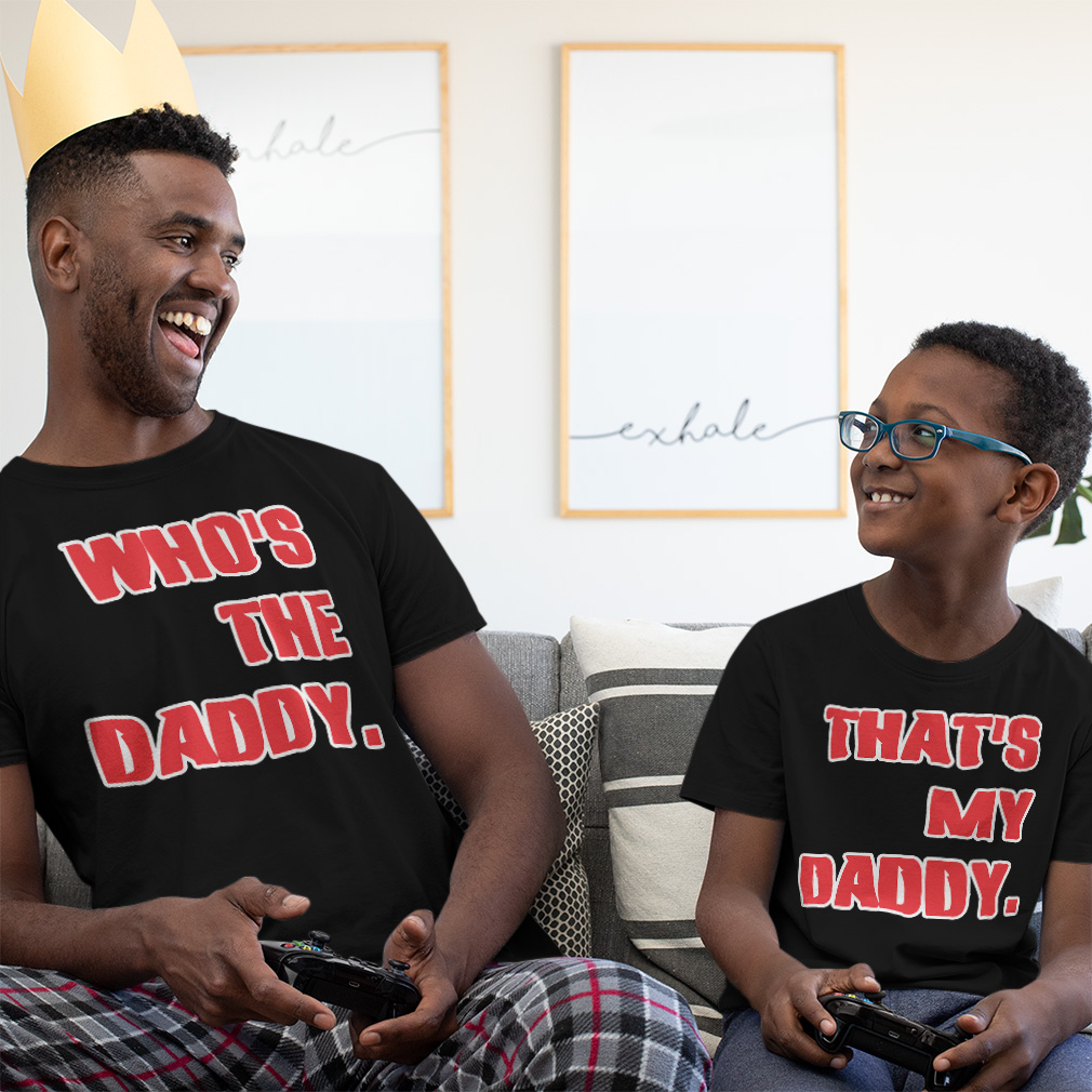 Dad Dad and Son Matching Outfits Clothes Wolf Pups Scratches – Who Is The Daddy