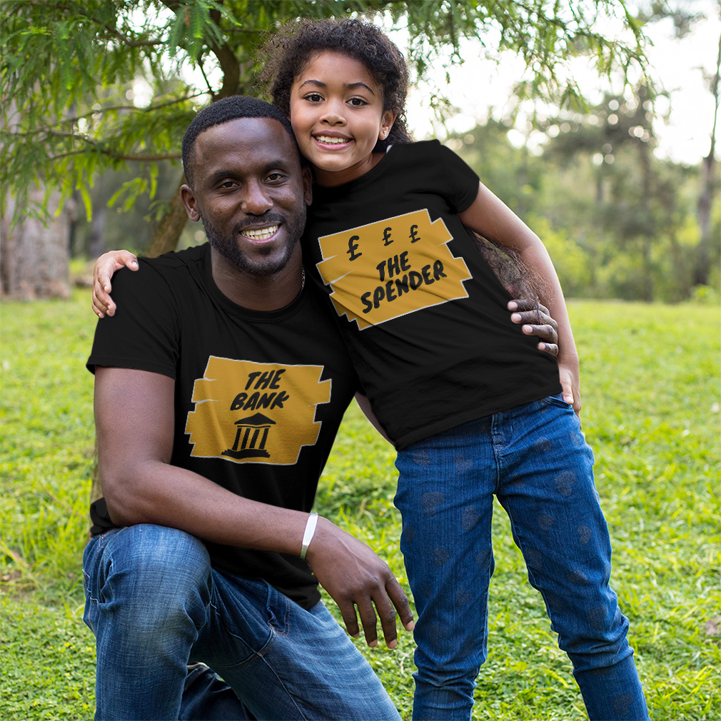 Dad and Son Matching Outfits Clothes The Bank Building – Spender Money Dollar